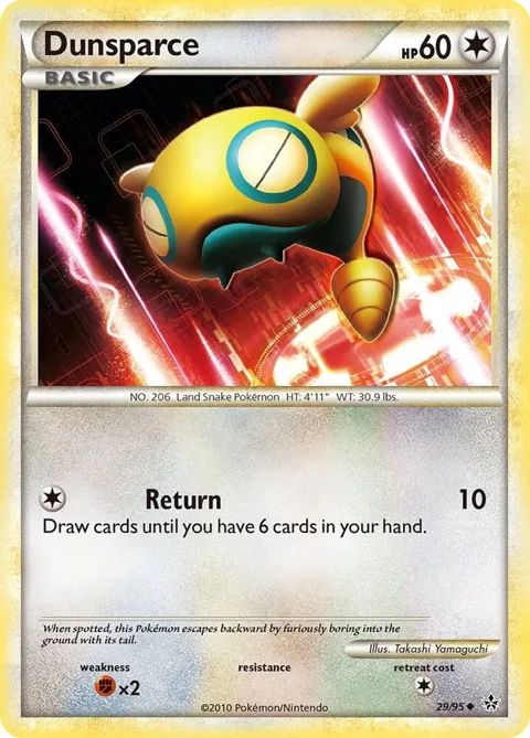 Dunsparce #29/95 Pokémon card from Unleashed