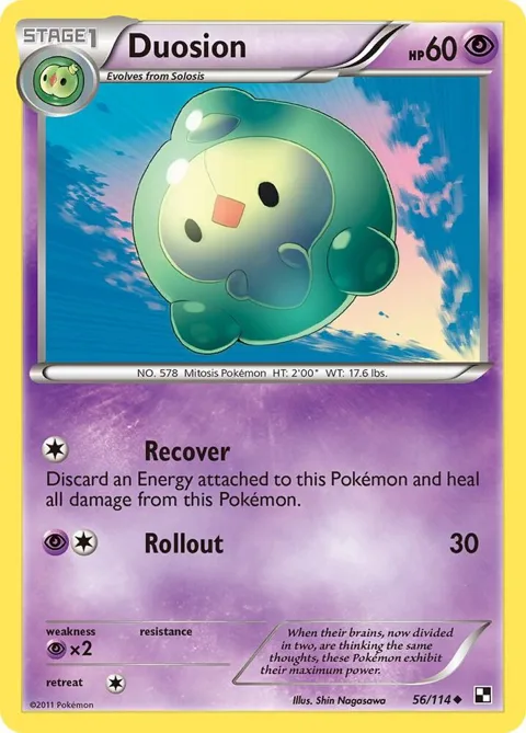 Duosion #56/114 Reverse Holofoil Pokémon card from Black and White