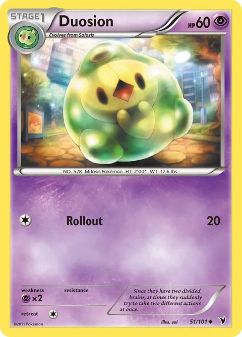 Duosion #51/101 Pokémon card from Noble Victories