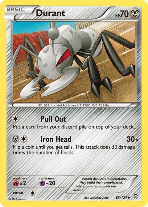 Durant #83/124 Pokémon card from Dragons Exalted