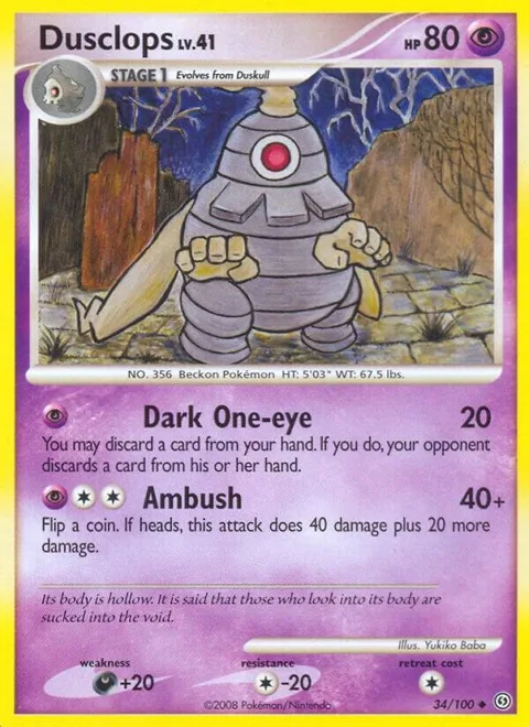 Dusclops 34 #34/100 Pokémon card from Stormfront