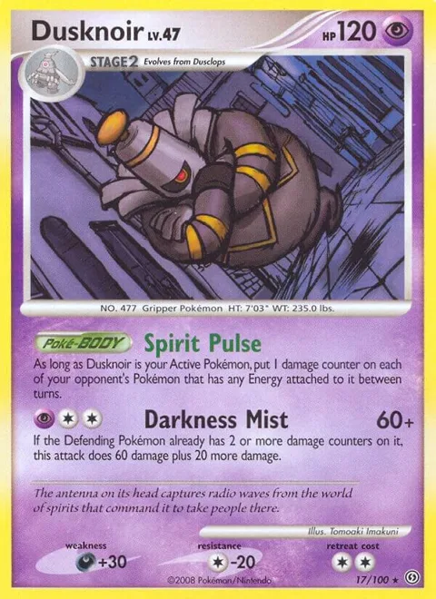 Dusknoir 17 #17/100 Pokémon card from Stormfront