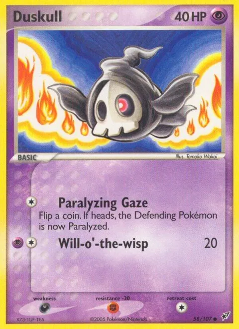Duskull #58/107 Pokémon card from EX Deoxys