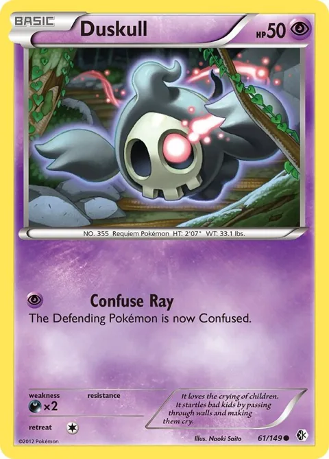 Duskull #61/149 Pokémon card from Boundaries Crossed