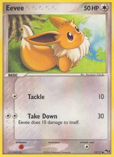 Eevee #013/017 Pokémon card from POP Series 3