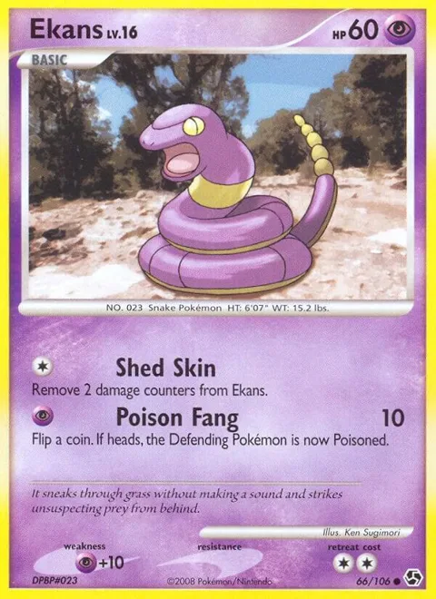 Ekans #66/106 Pokémon card from Great Encounters