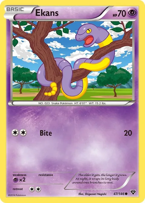 Ekans #47/146 Pokémon card from XY Base Set