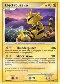 Electabuzz #81/130 Pokémon card from Diamond and Pearl