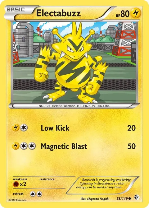Electabuzz #53/149 Pokémon card from Boundaries Crossed