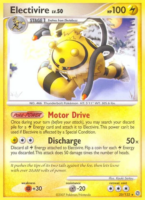 Electivire #25/132 Pokémon card from Secret Wonders