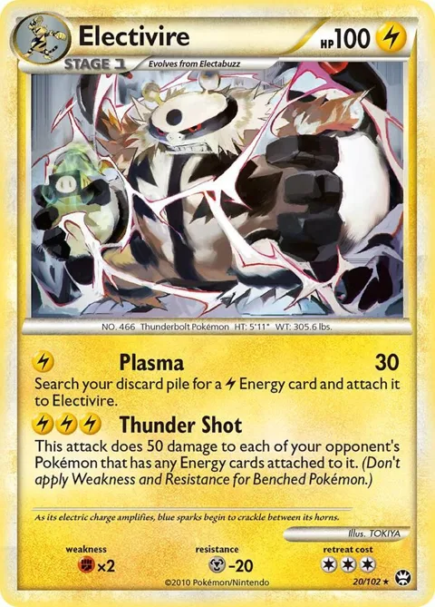 Electivire #20/102 Reverse Holofoil Pokémon card from Triumphant