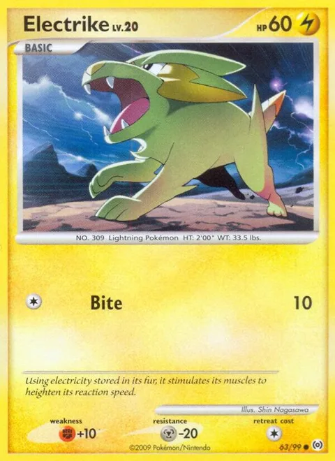 Electrike 63 #63/99 Pokémon card from Arceus