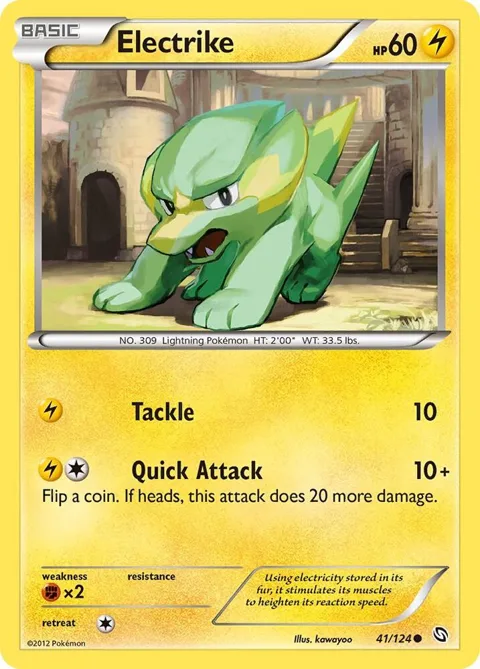 Electrike 41 #41/124 Reverse Holofoil Pokémon card from Dragons Exalted