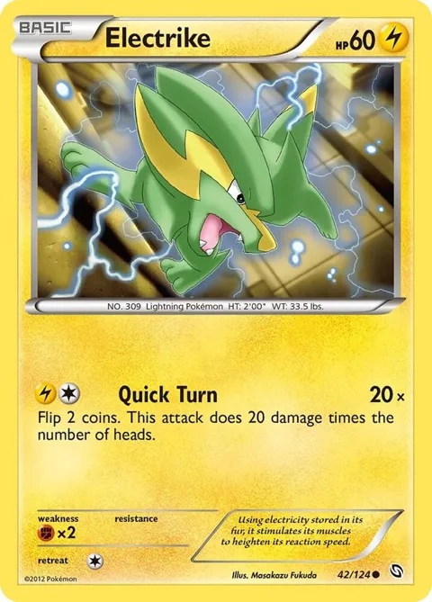 Electrike 42 #42/124 Pokémon card from Dragons Exalted