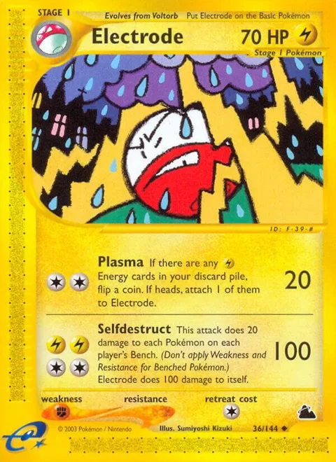 Electrode #036/144 Pokémon card from Skyridge