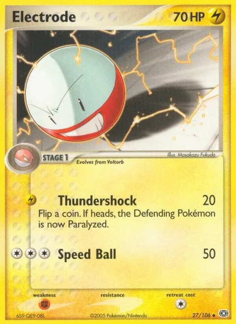 Electrode #27/106 Pokémon card from EX Emerald