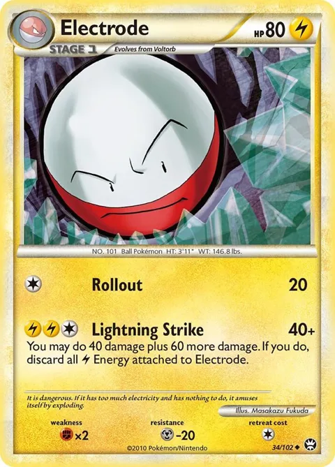 Electrode #34/102 Pokémon card from Triumphant