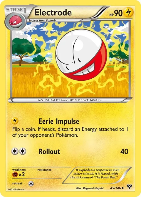 Electrode #45/146 Reverse Holofoil Pokémon card from XY Base Set
