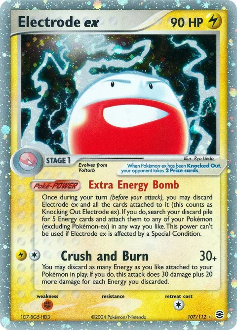 Electrode ex #107/112 Holofoil Pokémon card from EX FireRed & LeafGreen