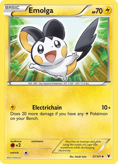 Emolga #37/101 Pokémon card from Noble Victories