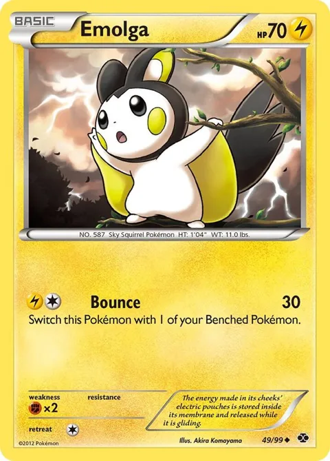 Emolga #49/99 Pokémon card from Next Destinies