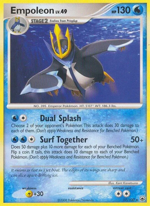 Empoleon #17/100 Reverse Holofoil Pokémon card from Majestic Dawn