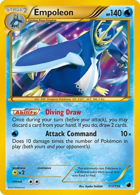 Empoleon 117 Secret Rare #117/116 Holofoil Pokémon card from Plasma Freeze