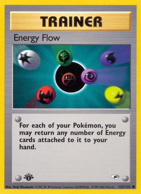 Energy Flow #122/132 1st Edition Pokémon card from Gym Heroes
