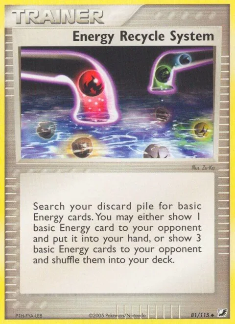 Energy Recycle System #81/115 Reverse Holofoil Pokémon card from EX Unseen Forces