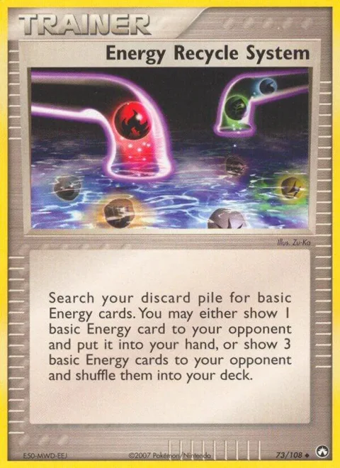 Energy Recycle System #73/108 Reverse Holofoil Pokémon card from EX Power Keepers