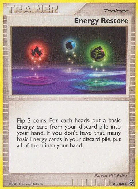 Energy Restore #81/100 Pokémon card from Majestic Dawn
