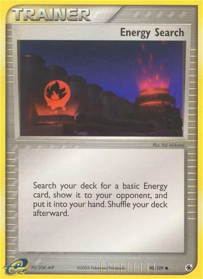 Energy Search #90/109 Pokémon card from EX Ruby and Sapphire