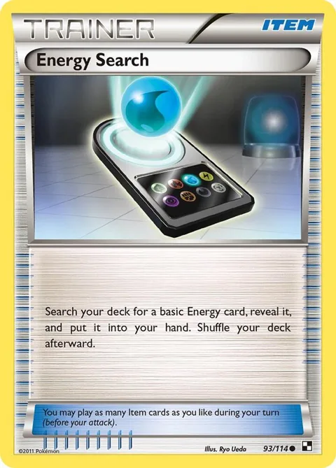 Energy Search #93/114 Pokémon card from Black and White