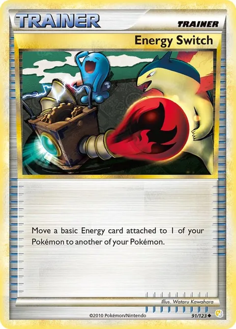 Energy Switch #91/123 Reverse Holofoil Pokémon card from HeartGold SoulSilver