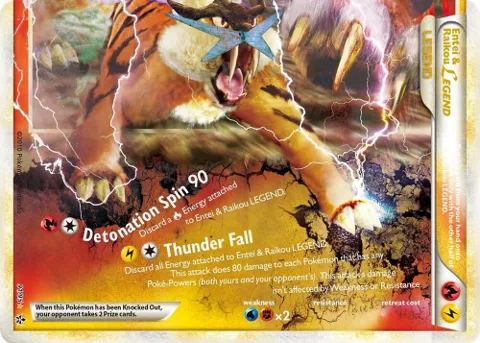 Entei & Raikou Legend bottom #91/95 Holofoil Pokémon card from Unleashed