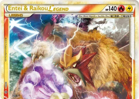 Entei & Raikou Legend top #90/95 Holofoil Pokémon card from Unleashed