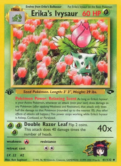 Erika's Ivysaur #041/132 Unlimited Pokémon card from Gym Challenge
