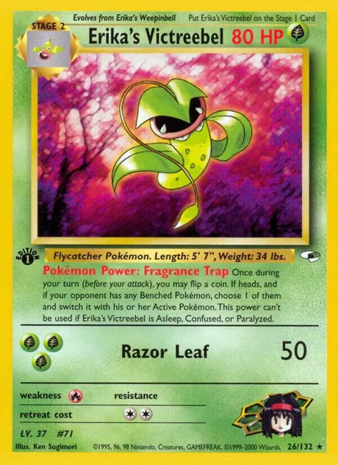 Erika's Victreebel #026/132 Unlimited Pokémon card from Gym Heroes