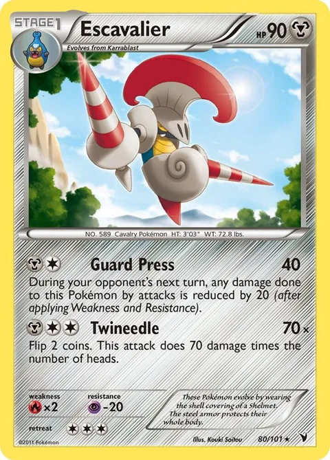 Escavalier #80/101 Reverse Holofoil Pokémon card from Noble Victories