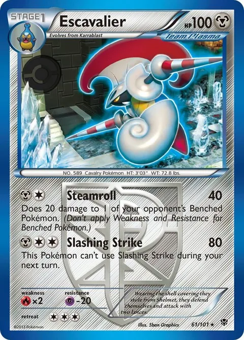 Escavalier Team Plasma #61/101 Pokémon card from Plasma Blast