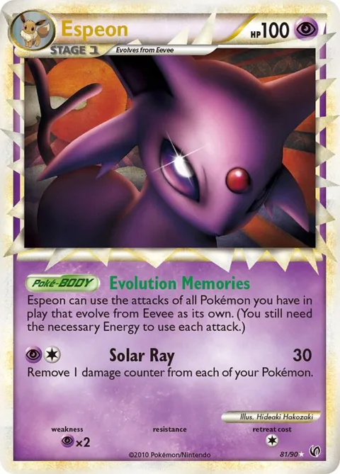 Espeon Prime #81/90 Holofoil Pokémon card from Undaunted