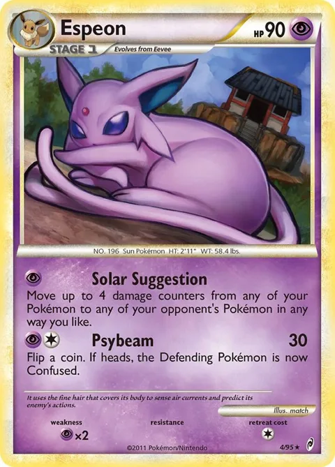Espeon #4/95 Holofoil Pokémon card from Call of Legends