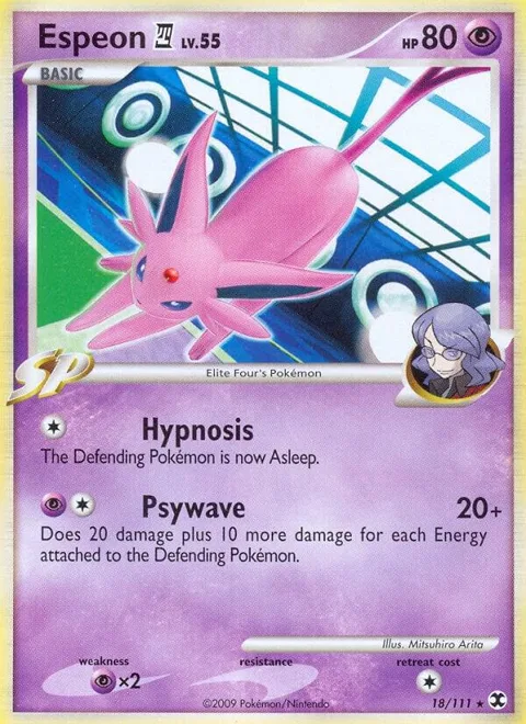 Espeon E4 #18/111 Pokémon card from Rising Rivals