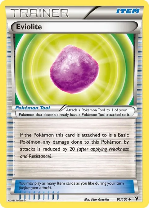 Eviolite #91/101 Pokémon card from Noble Victories