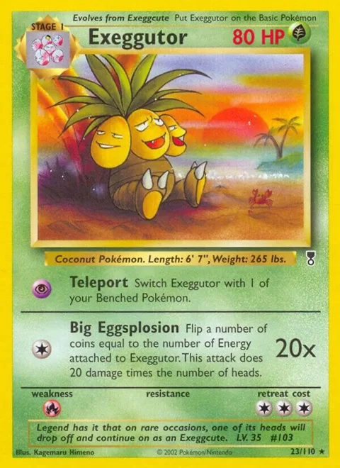 Exeggutor #023/110 Pokémon card from Legendary Collection