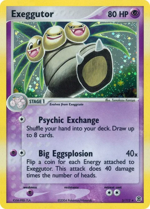Exeggutor #5/112 Pokémon card from EX FireRed & LeafGreen