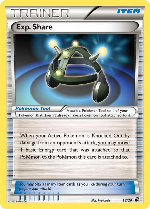 Exp. Share #18/20 Holofoil Pokémon card from Dragon Vault