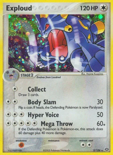 Exploud #3/106 Pokémon card from EX Emerald
