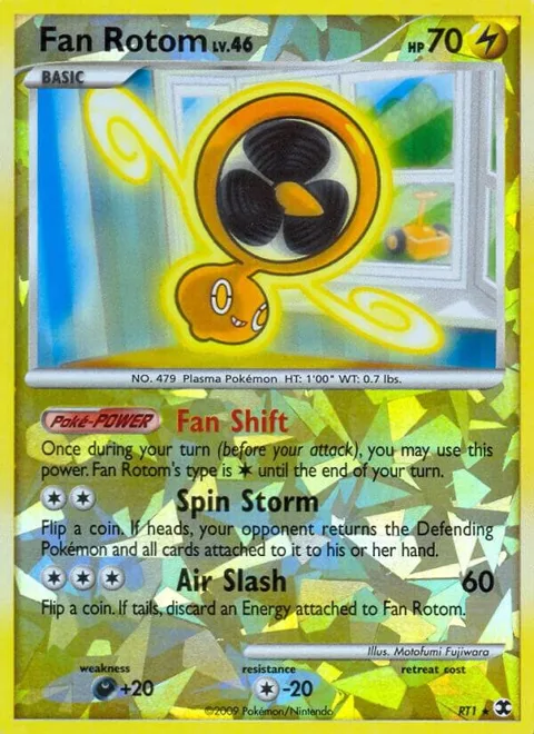 Fan Rotom #RT1 Reverse Holofoil Pokémon card from Rising Rivals