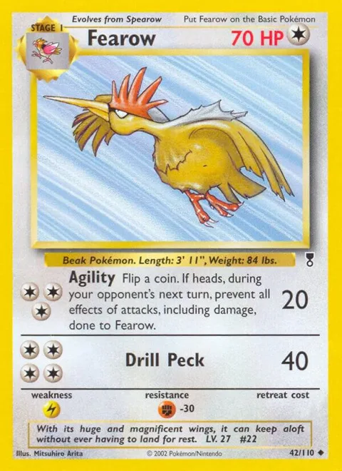 Fearow #042/110 Reverse Holofoil Pokémon card from Legendary Collection